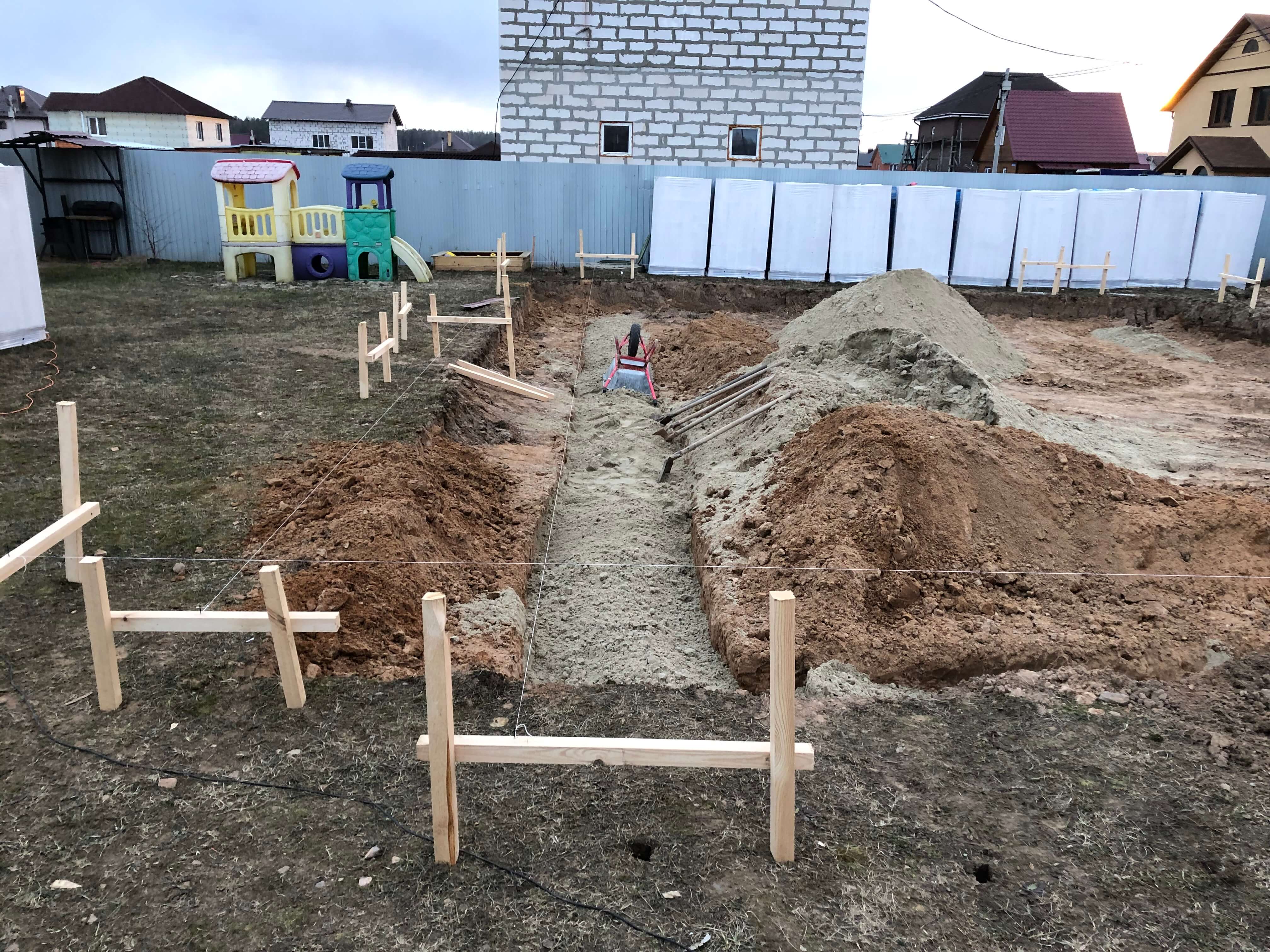 Ленточный фундамент в г.Лосино-Петровский